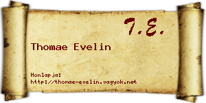 Thomae Evelin névjegykártya